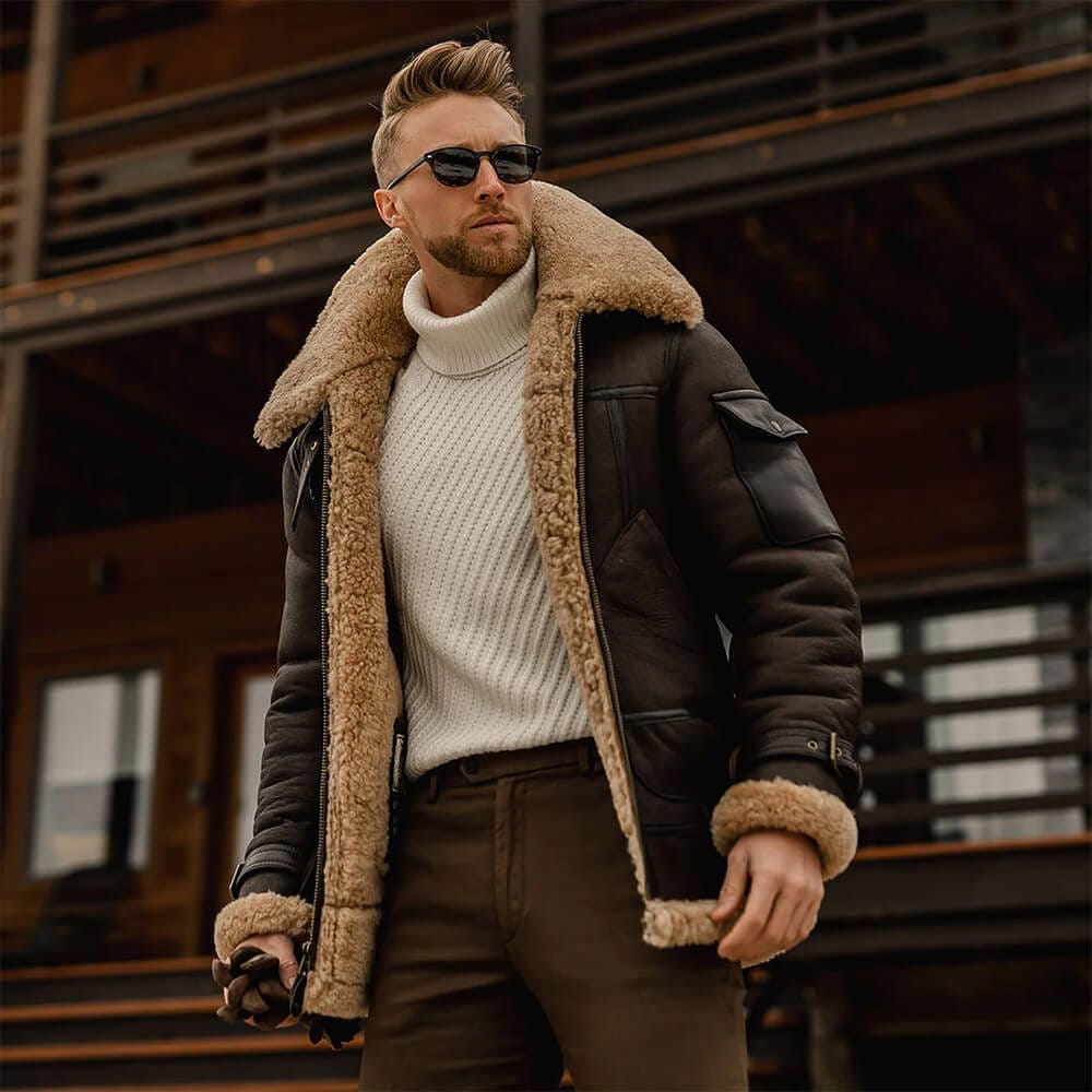 mens shearling jacket